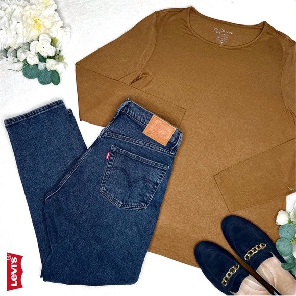 Levi's Denim - Levi’s | 501® Original Cropped Women’s Jeans, Button Fly, Dark Blue, W 29 L 26